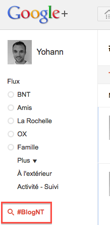 Comment utiliser les hashtags dans Google+ - Recherche à partir du hashtag sauvegardé dans Google+
