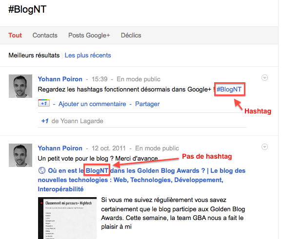 Comment utiliser les hashtags dans Google+ - Recherche à partir du hashtag sauvegardé dans Google+