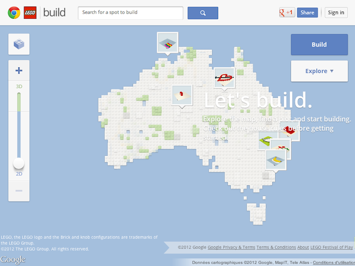 Google développe un site composé de 8 mille milliards de LEGO - Hommage de Google pour le 50ème anniversaire de LEGO