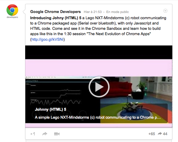 Johnny (HTML) 5 : Google lance un nouveau Robot 