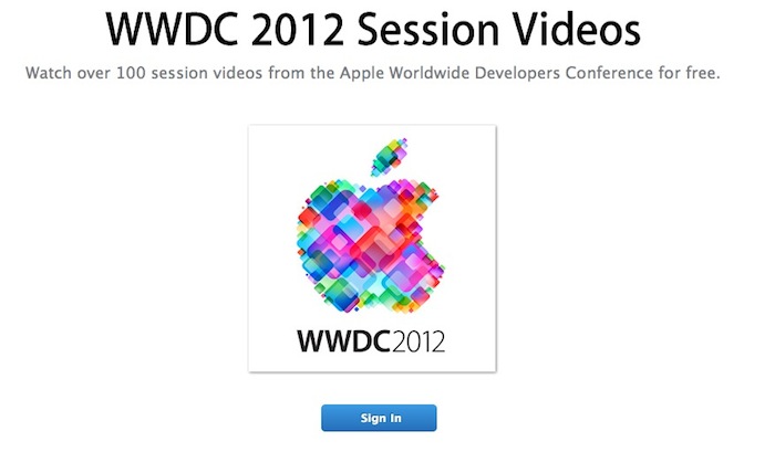 Les vidéos du WWDC 2012 maintenant disponibles pour les développeurs Apple