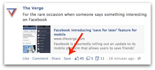 Facebook va bientôt vous permettre de sauvegarder les publications de votre flux d'activités - Sauvegarde d'une publication Facebook