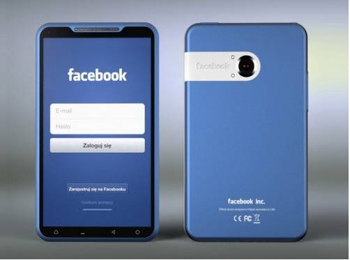 Concept d'un smartphone entre le partenariat de HTC et de Facebook