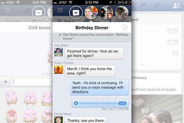 Facebook Chat Heads arrive déjà sur iPhone