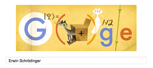 Erwin Schrödinger s'affiche dans le doodle du jour