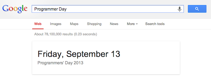 La journée des programmeurs sur Google