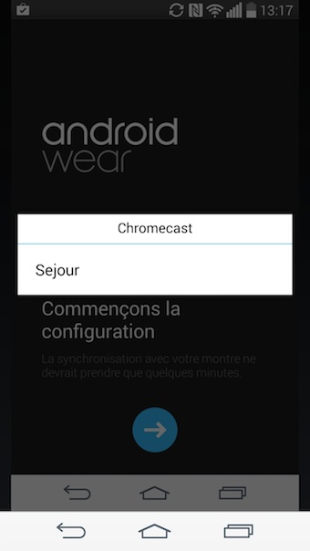 ES Chromecast plugin : sélection du Chromecast