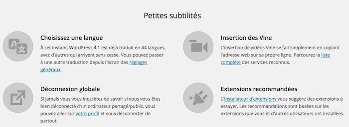 WordPress 4.1 : nouveautés