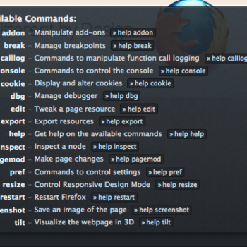 decouvrez la nouvelle ligne de commande dans la developer toolbar de firefox 16 1