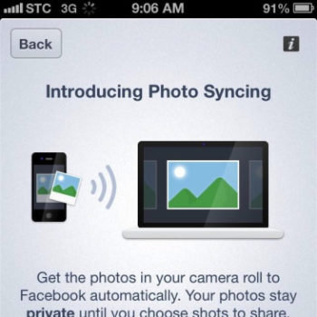 facebook confirme la synchronisation des photos sur les peripheriques ios 2