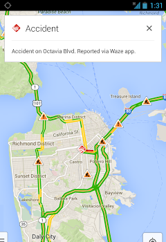 google commence lintegration des rapports de circulation en temps reel de waze dans son application maps 1