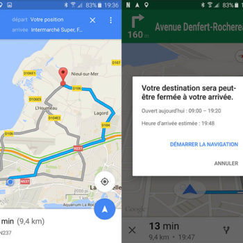 google maps vous avertit si votre destination est sur le point de fermer 1