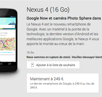 le nexus 4 de 16 go en rupture de stock aux etats unis le nexus 5 arrive bientot 1