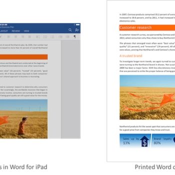 microsoft office pour ipad vous permet desormais dimprimer des documents 1