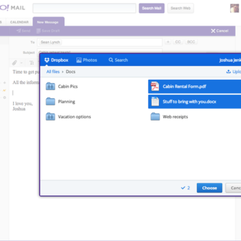 yahoo mail integre desormais dropbox afin de faciliter la gestion des pieces jointes 1