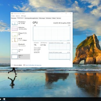 gestionnaire taches windows 10 affiche informations gpu 2