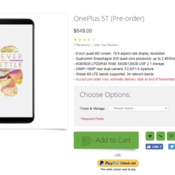 oneplus 5t prix revele apres precommandes