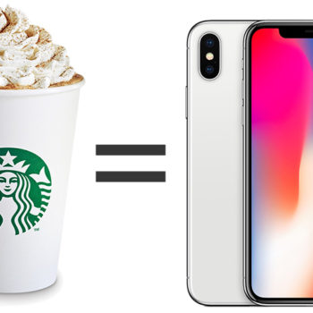 starbucks equals iphone x