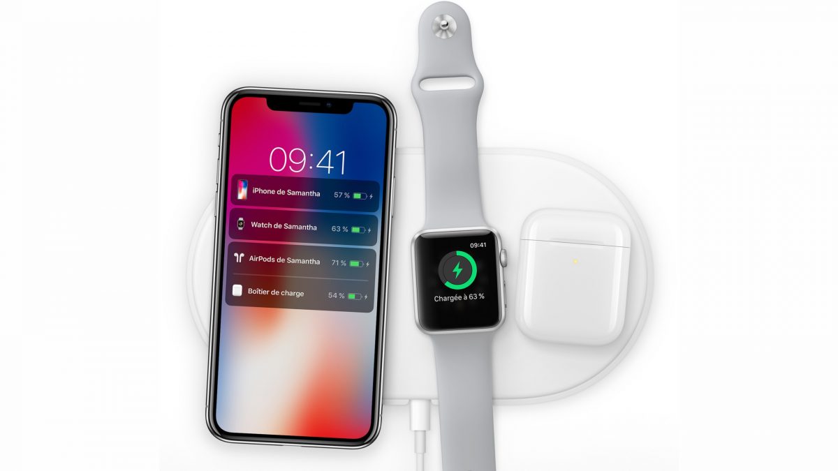 AirPower Chargeur Sans Fil Apple iPhone X Apple Watch Series 3 AirPods