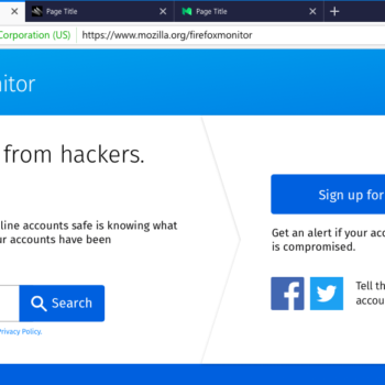 Firefox Monitor Website General Homepage 1