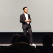 Pete Lau on stage at the OnePlus 6T launch