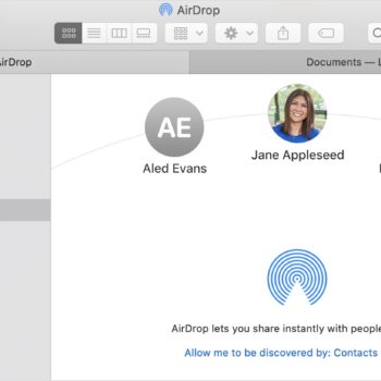 macos catalina finder airdrop se