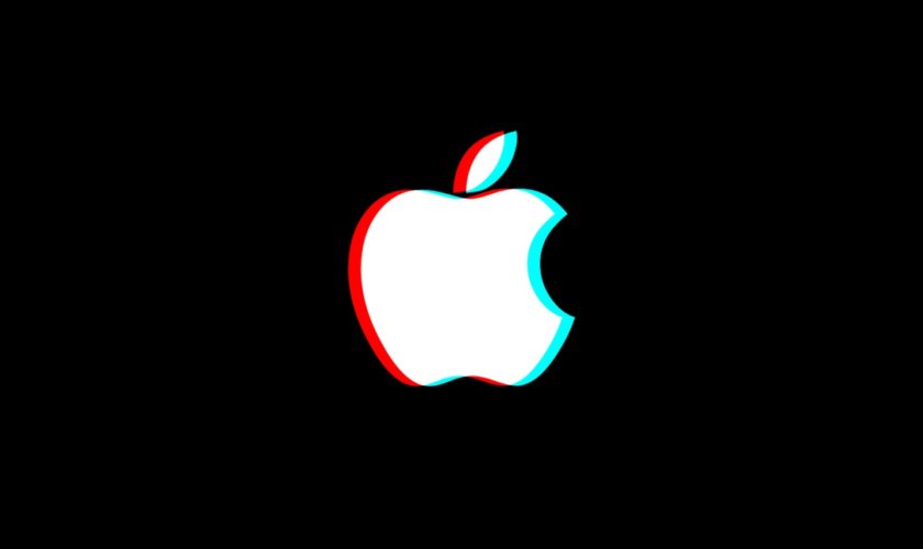 apple logo anaglyph