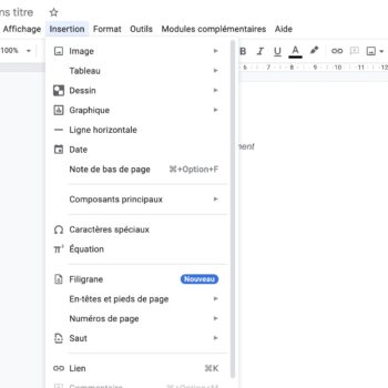 google docs filigrane