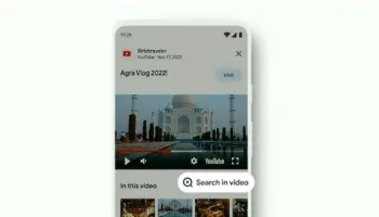 youtube search in video feature