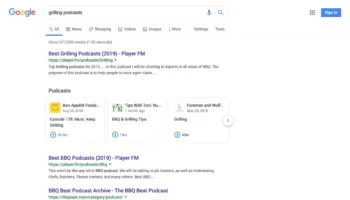 Podcasts grilling desktop