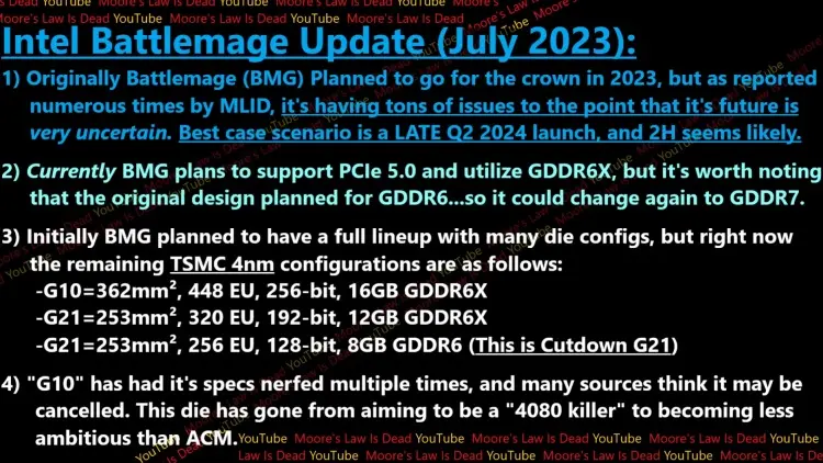 intel battlemage leaks