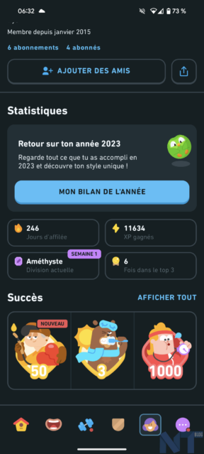 Bilan annee 2023 Duolingo 6