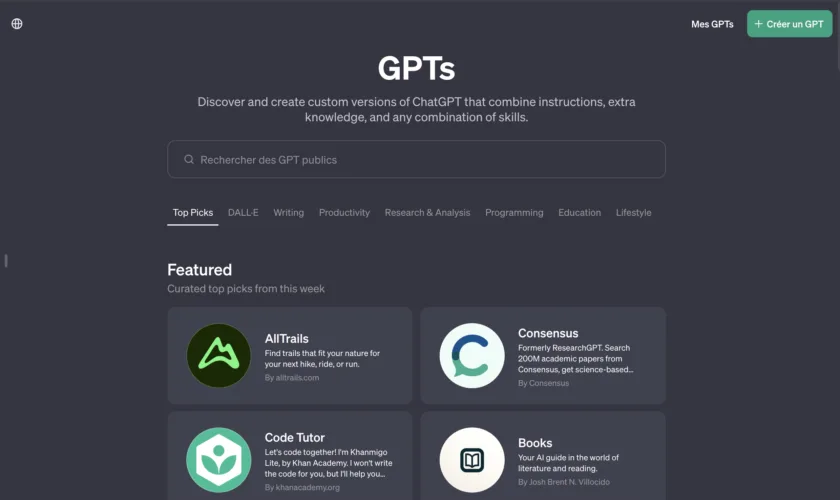 openai lance gpt store mais partage revenus reste a venir