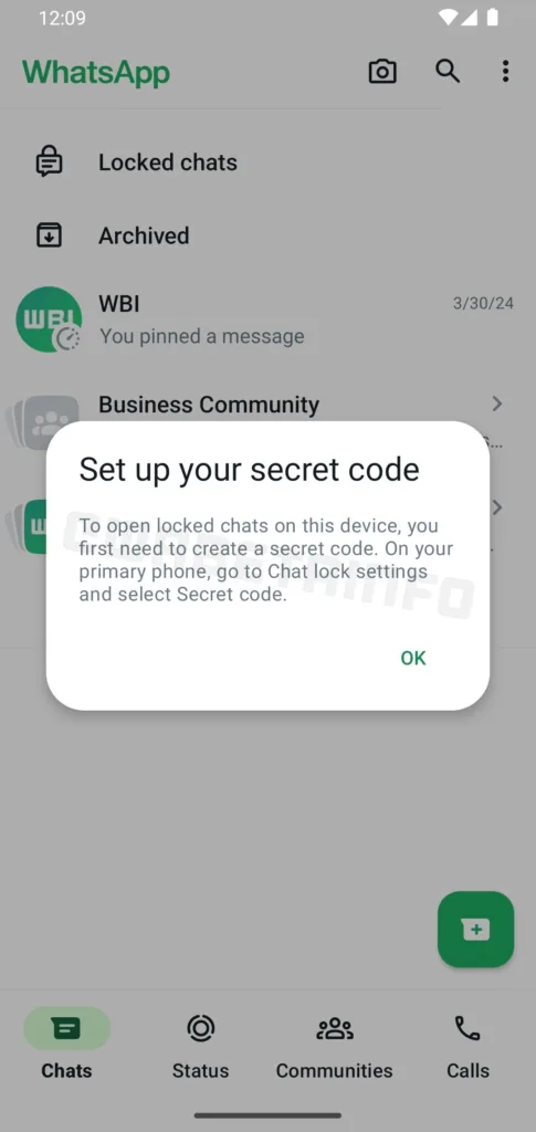 WA LOCKED CHATS FEATURE LINKED D