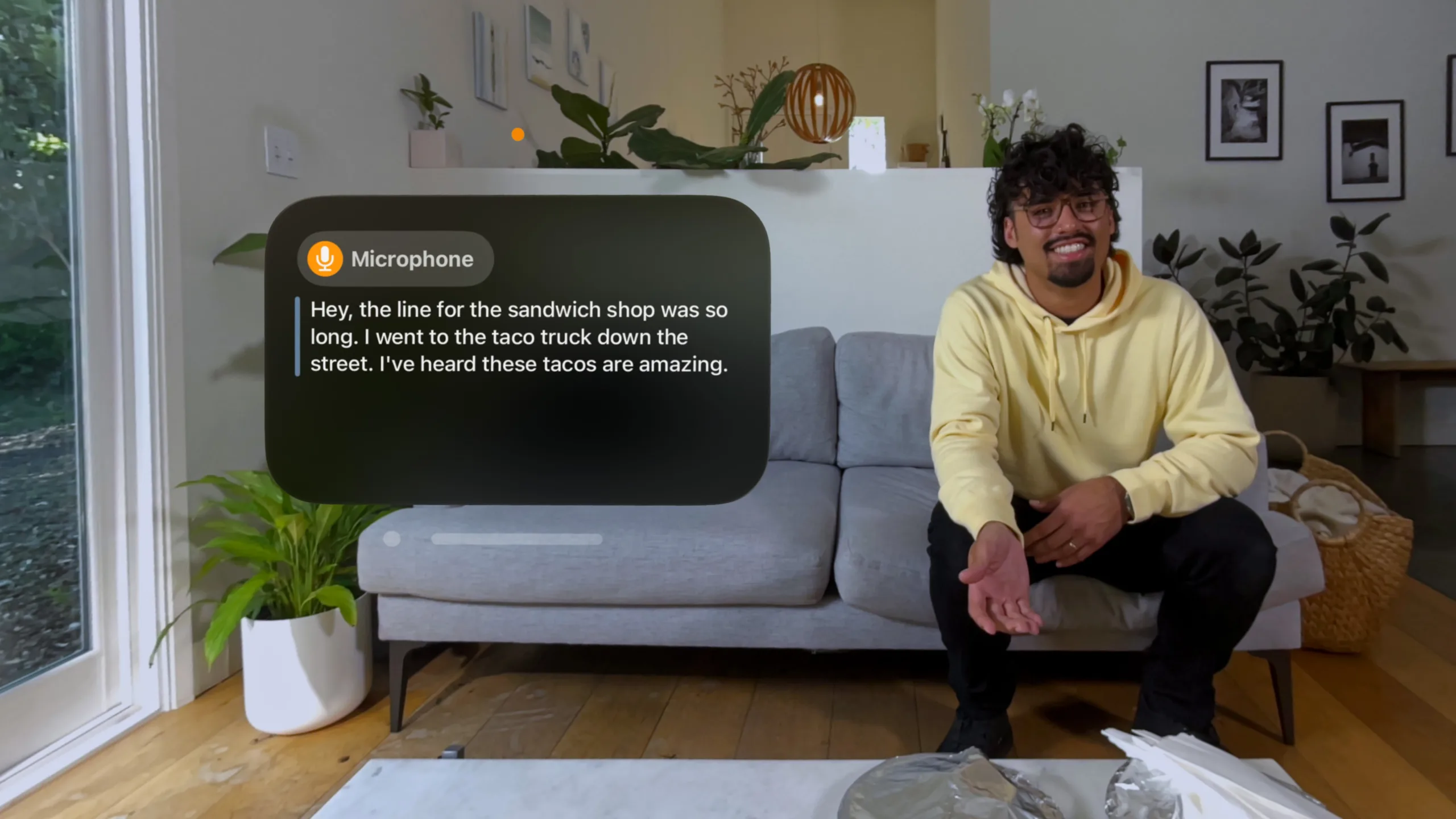 Apple accessibility features Apple Vision Pro Live Captions scaled