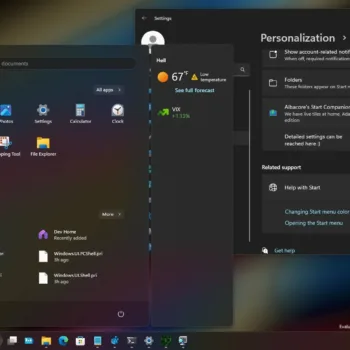 Le menu Démarrer de Windows 11 s'enrichit d'une barre latérale flottante de widgets