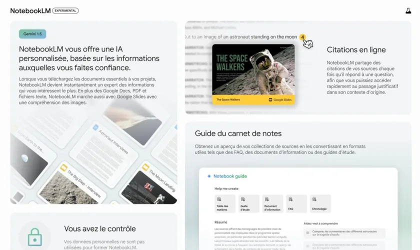 NotebookLM : Google introduit Gemini 1.5 Pro pour une recherche plus intelligente