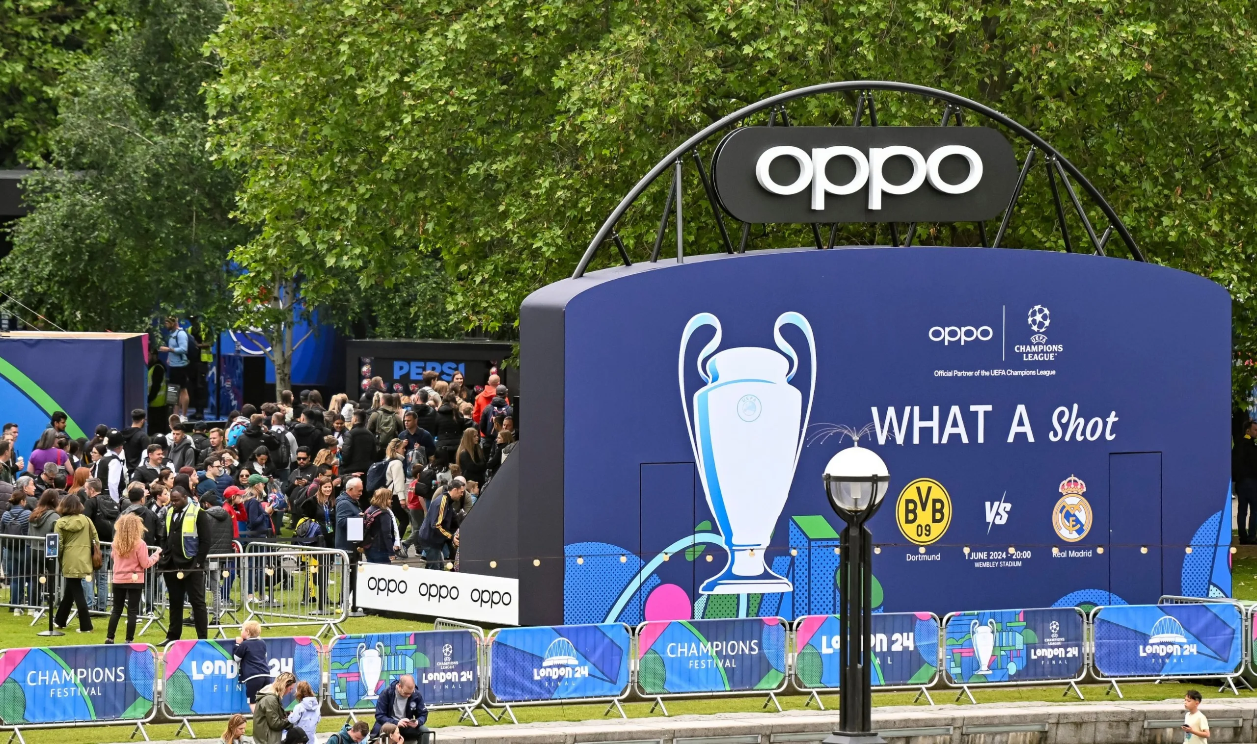 OPPO fait vibrer Londres en attendant la Finale de la Ligue des Champions