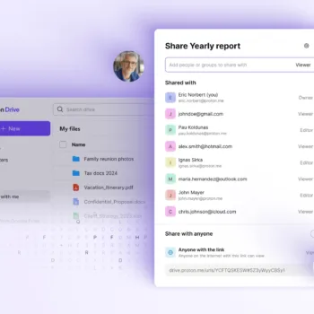 Proton Drive : Partage de fichiers chiffré et contrôle total