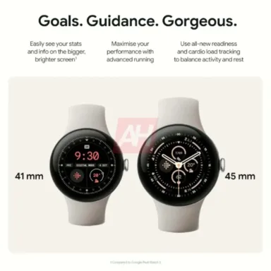 Google Pixel Watch 3 leak AH 45 jpg