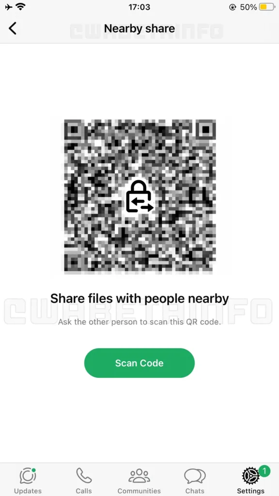 WA PEOPLE NEARBY FILE SHARING QR