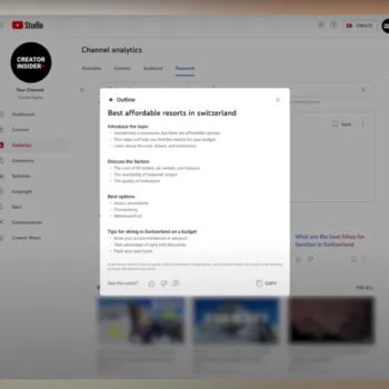 YouTube introduit « Brainstorm with Gemini » pour aider les créateurs de contenu