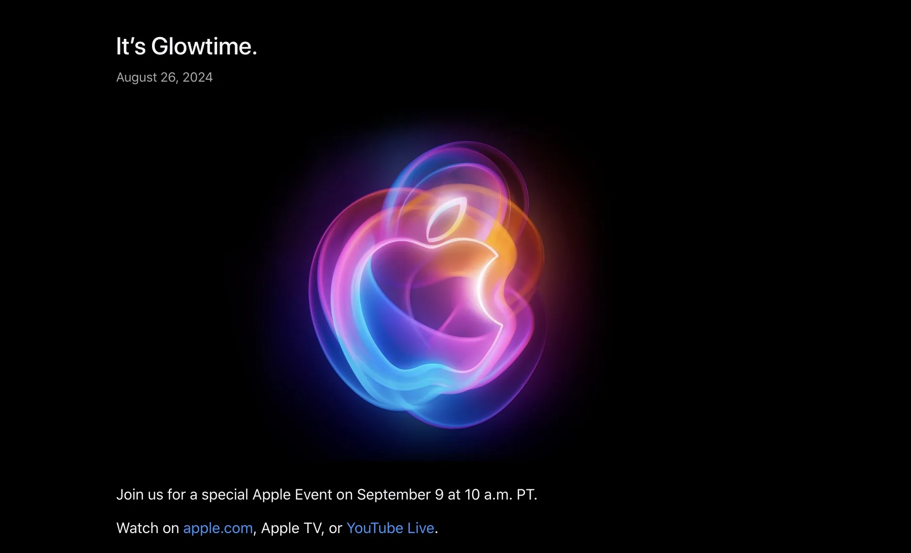 Apple Glowtime : Ce que l’événement du 9 septembre nous réserve