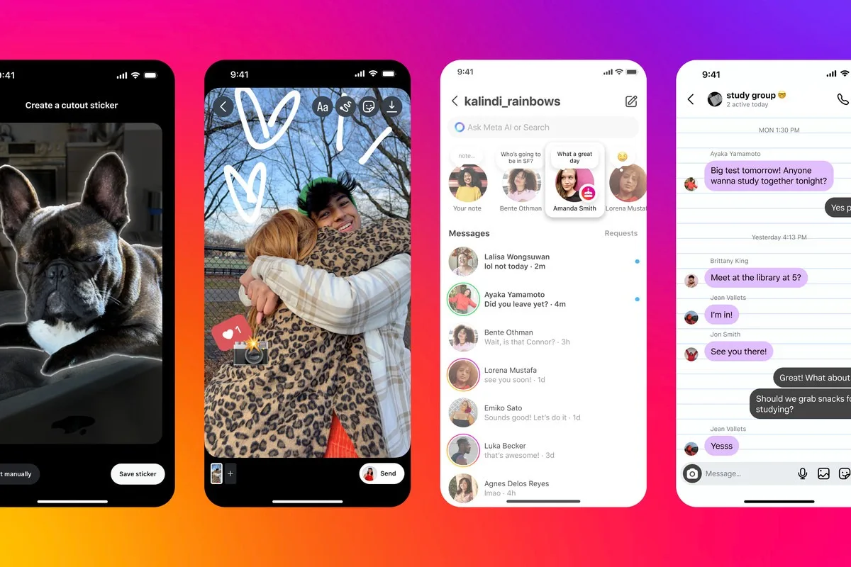 Instagram renforce les DMs avec la retouche photo et des stickers personnalisés