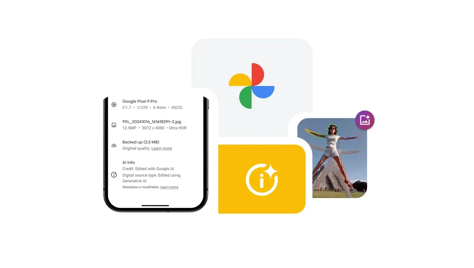 Google Photos : Plus de transparence sur l'édition d'images par l'IA