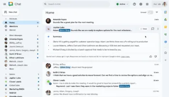Google Chat introduit les résumés Gemini : Rattrapez rapidement vos conversations non lues