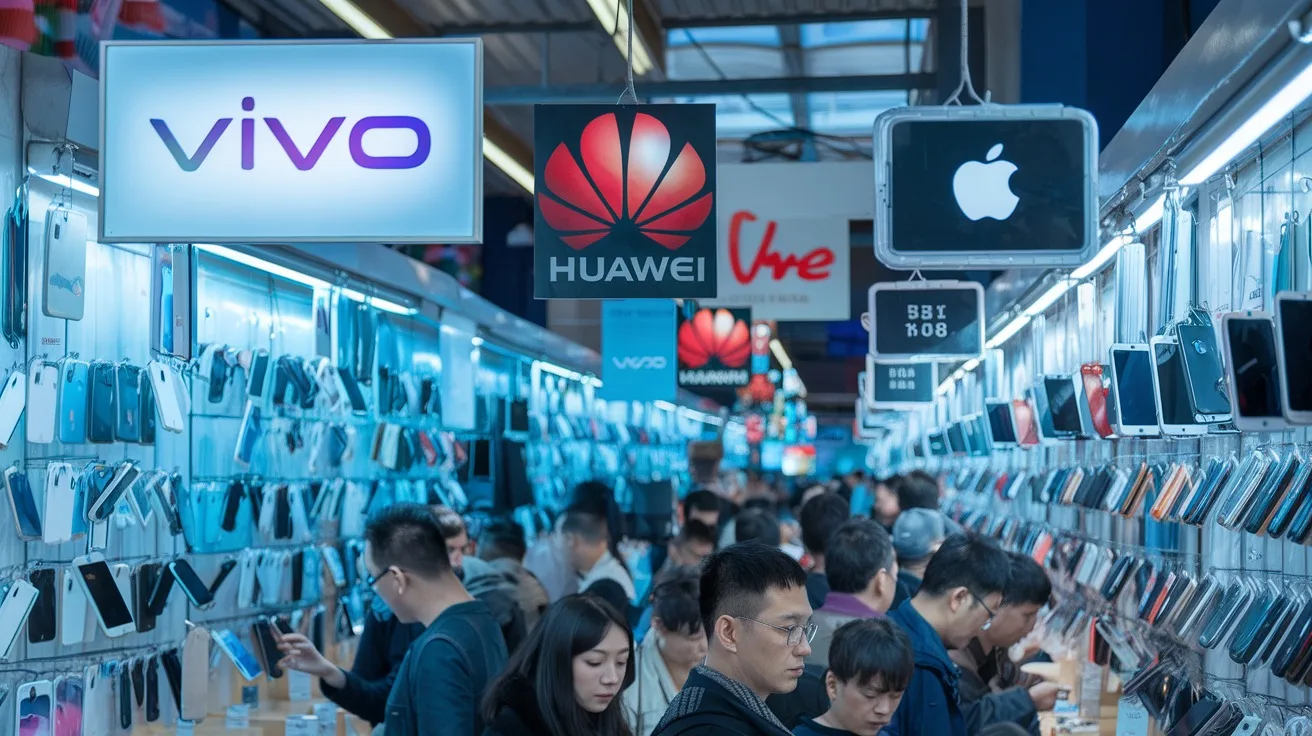 Marché des smartphones en Chine : Vivo et Huawei dominent, Apple en recul