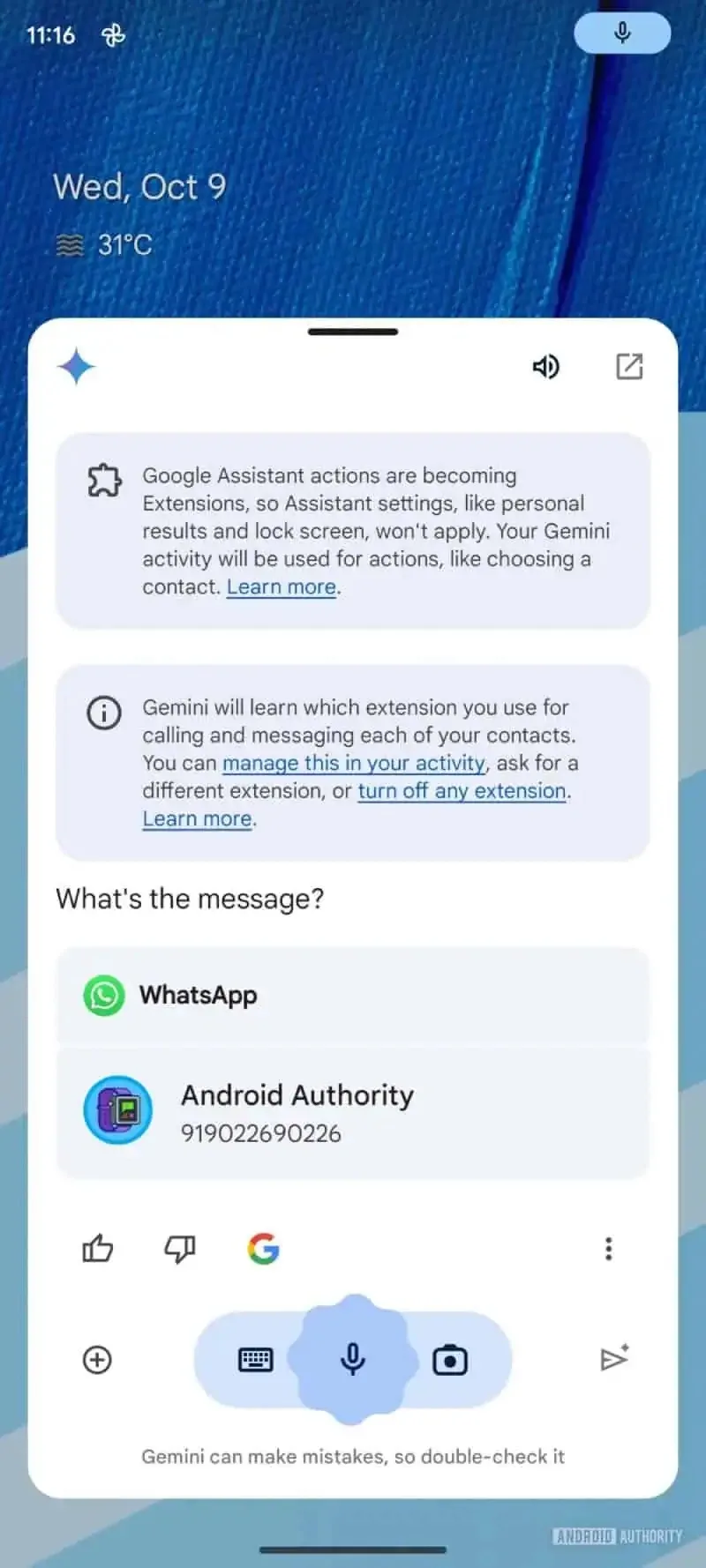 gemini whatsapp extension jpg