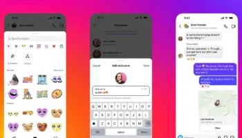 Instagram : DM plus fun avec localisation en direct, surnoms et stickers