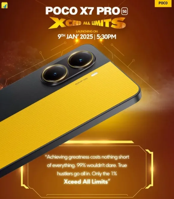 Poco X7 Pro flipkart teaser